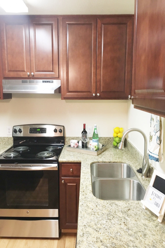 This Living, kitchen, dining 2 photo can be viewed in person at the Walnut Village Apartments, so make a reservation and stop in today.
